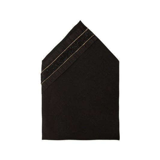 Black Flake Linen Napkins (Set of 2)