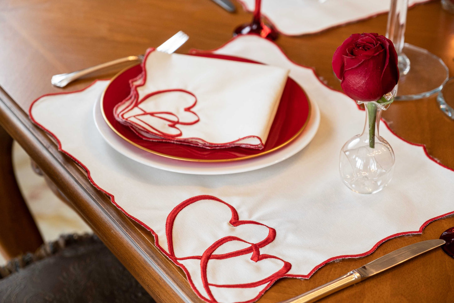 Valentine's day Themed Cotton Placemats (Set of 2)