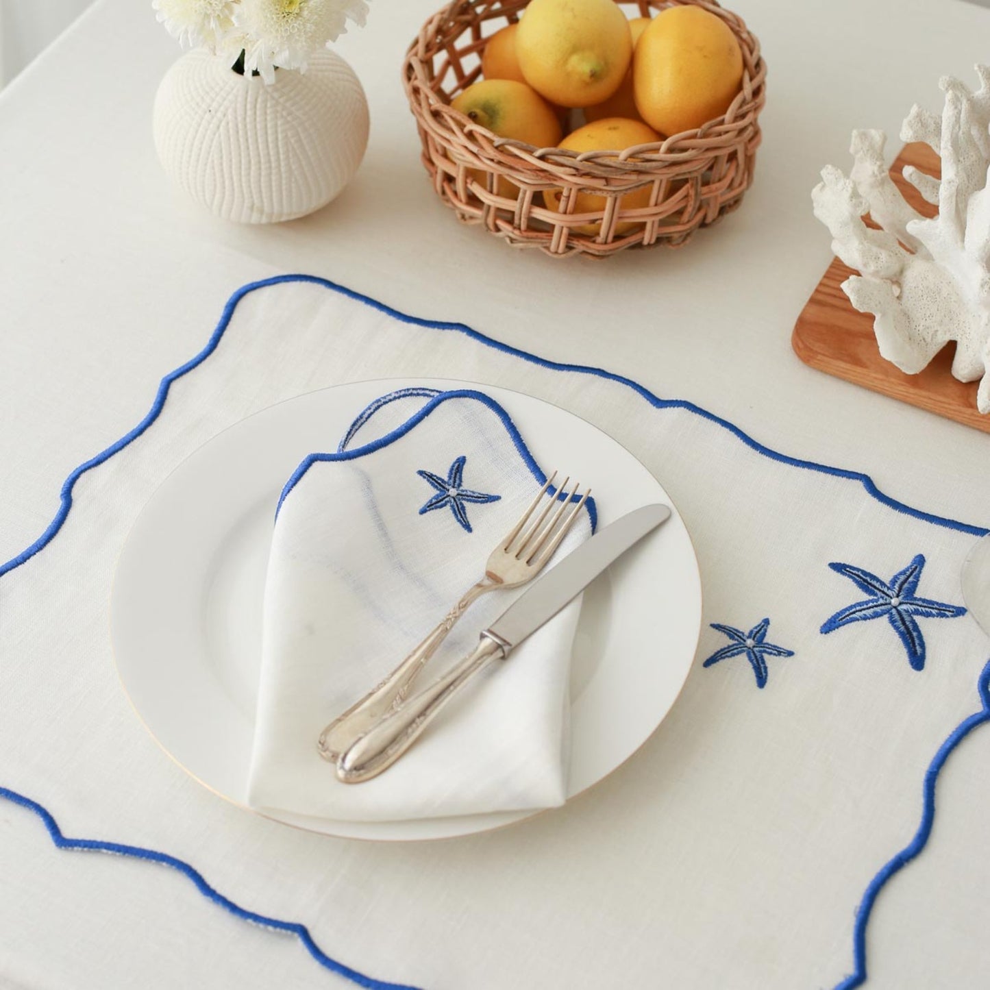 Starfish - Set of 4 Linen Placemat