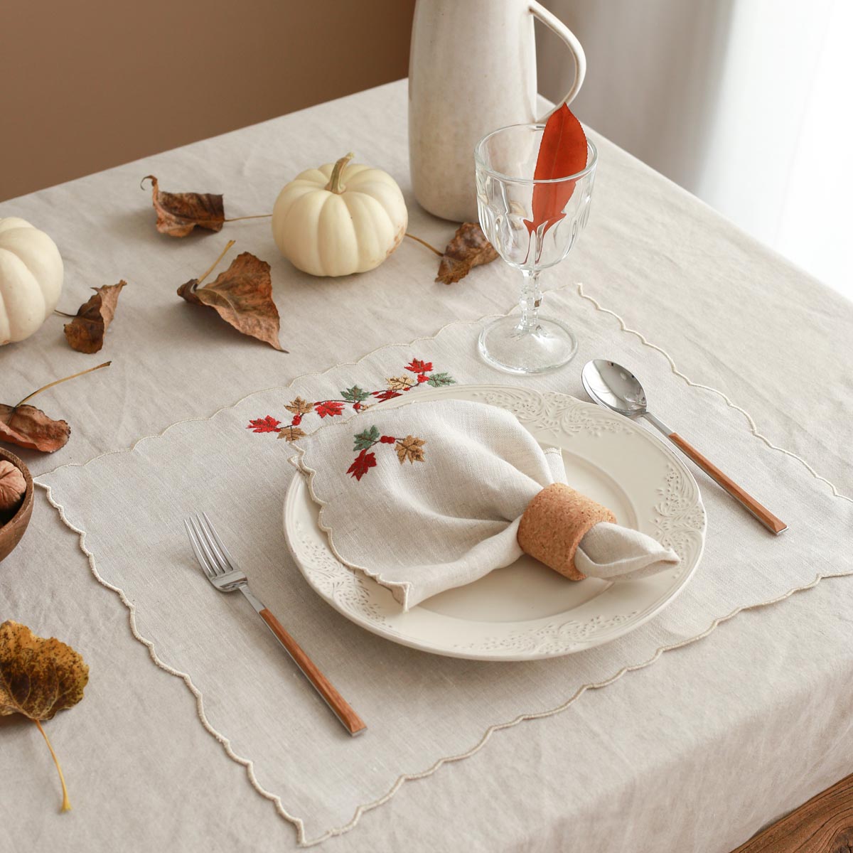 Autumn Leaves - Set of 4 Linen Placemat