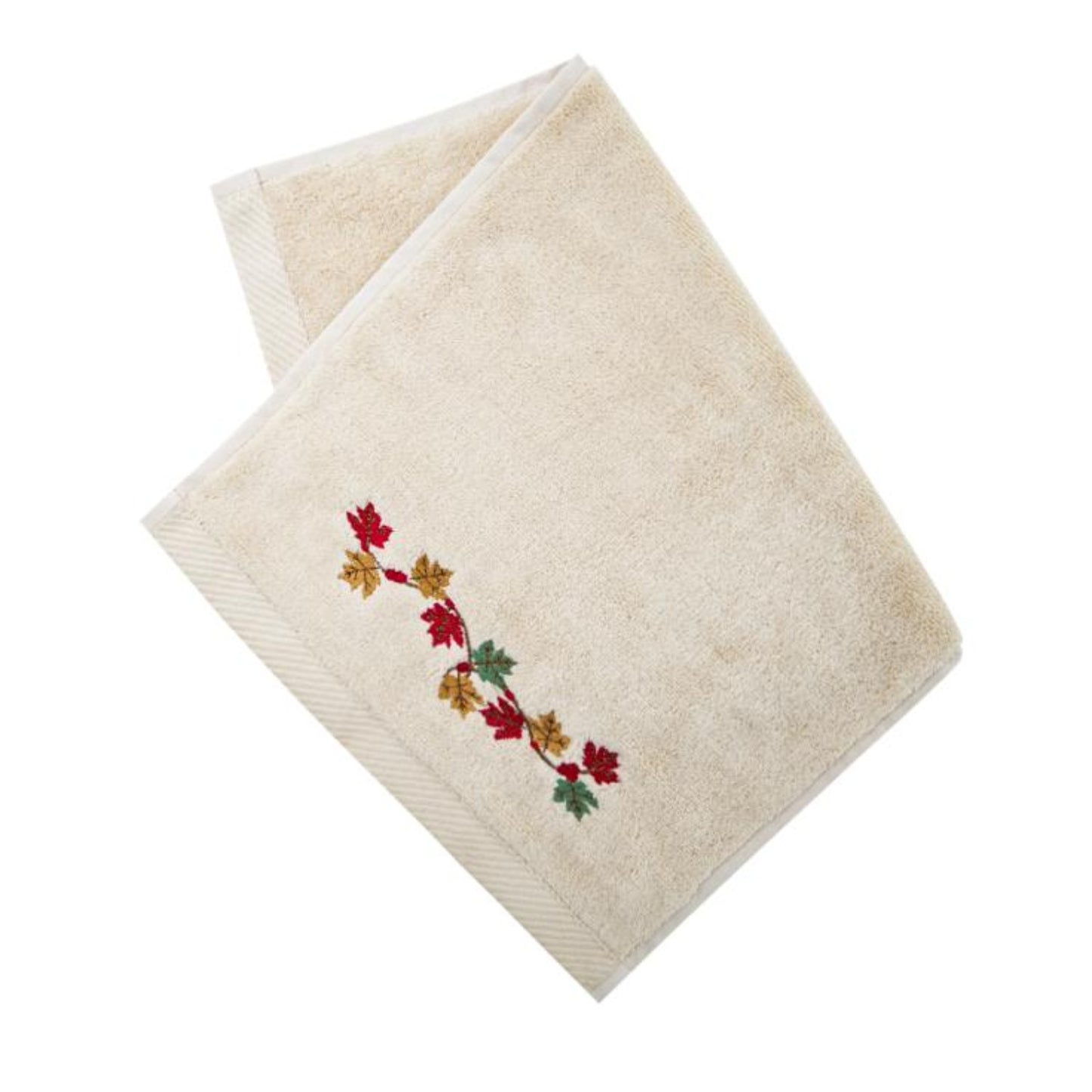 Leaves Embroidery Cotton Face Towel