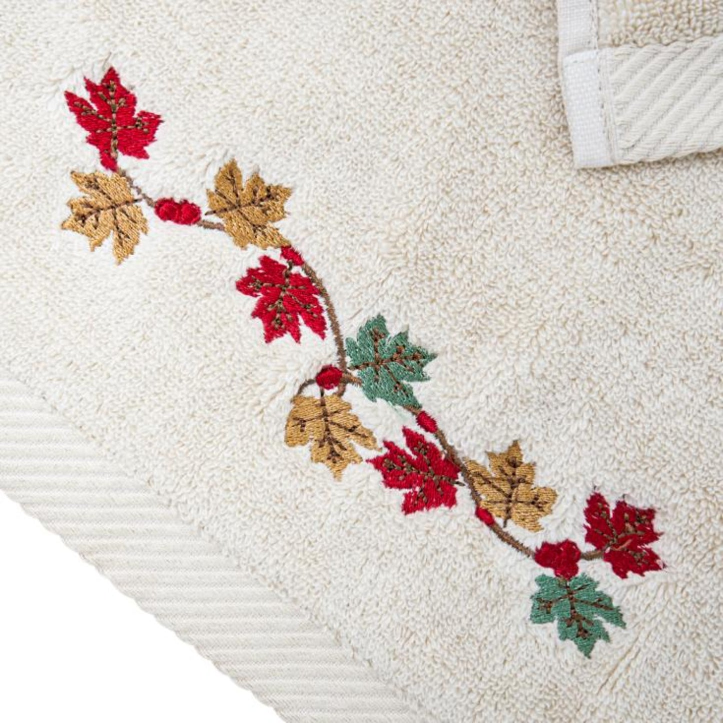 Leaves Embroidery Cotton Face Towel