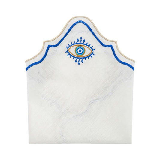 Evil Eye Embroidery Linen Napkins (Set of 2)