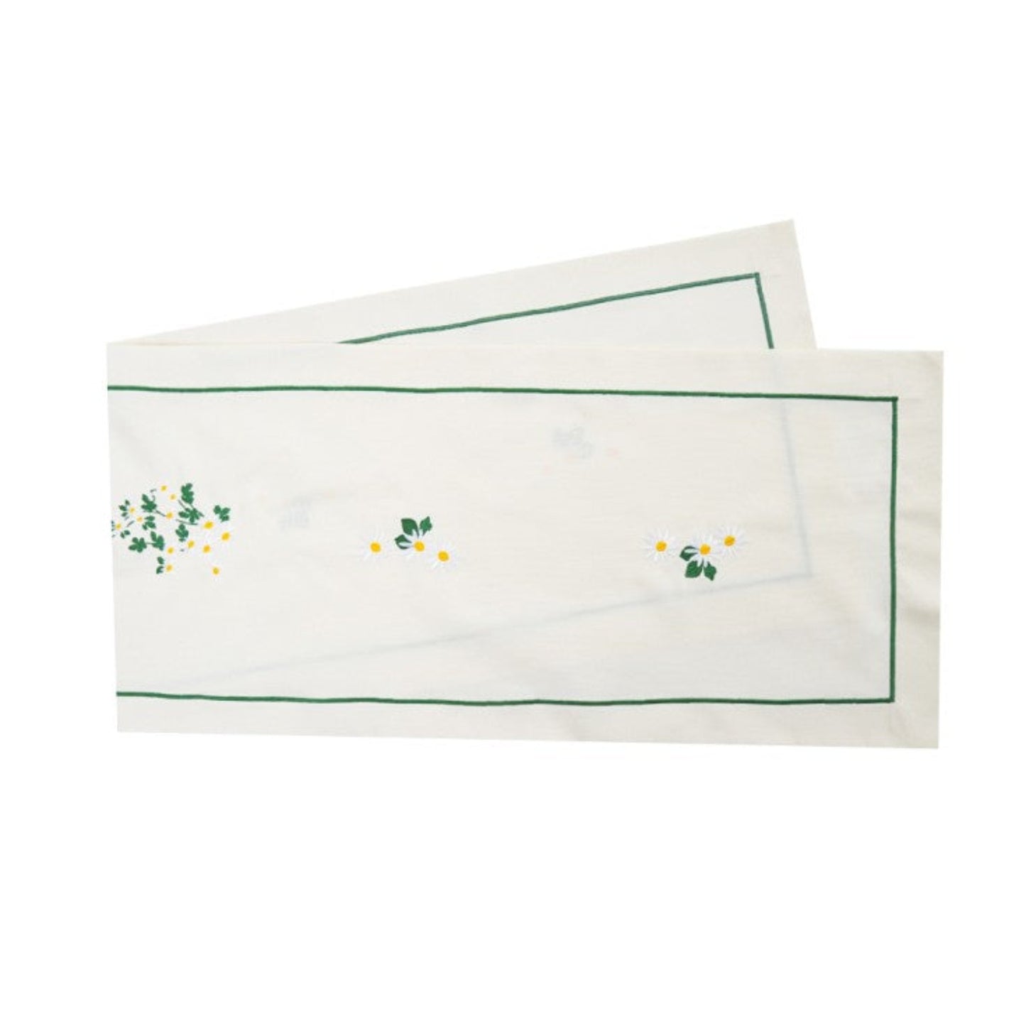 Margarita - Daisy Embroidery Cotton Runner