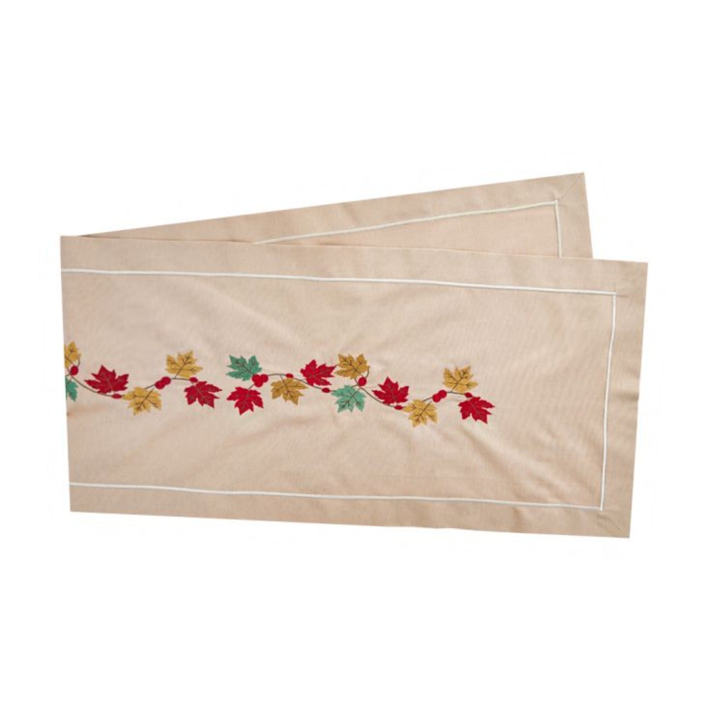 Fogile - Leaves Embroidery Cotton Runner