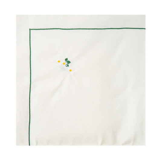 Papatya - Daisy Embroidery Cotton Tablecloth