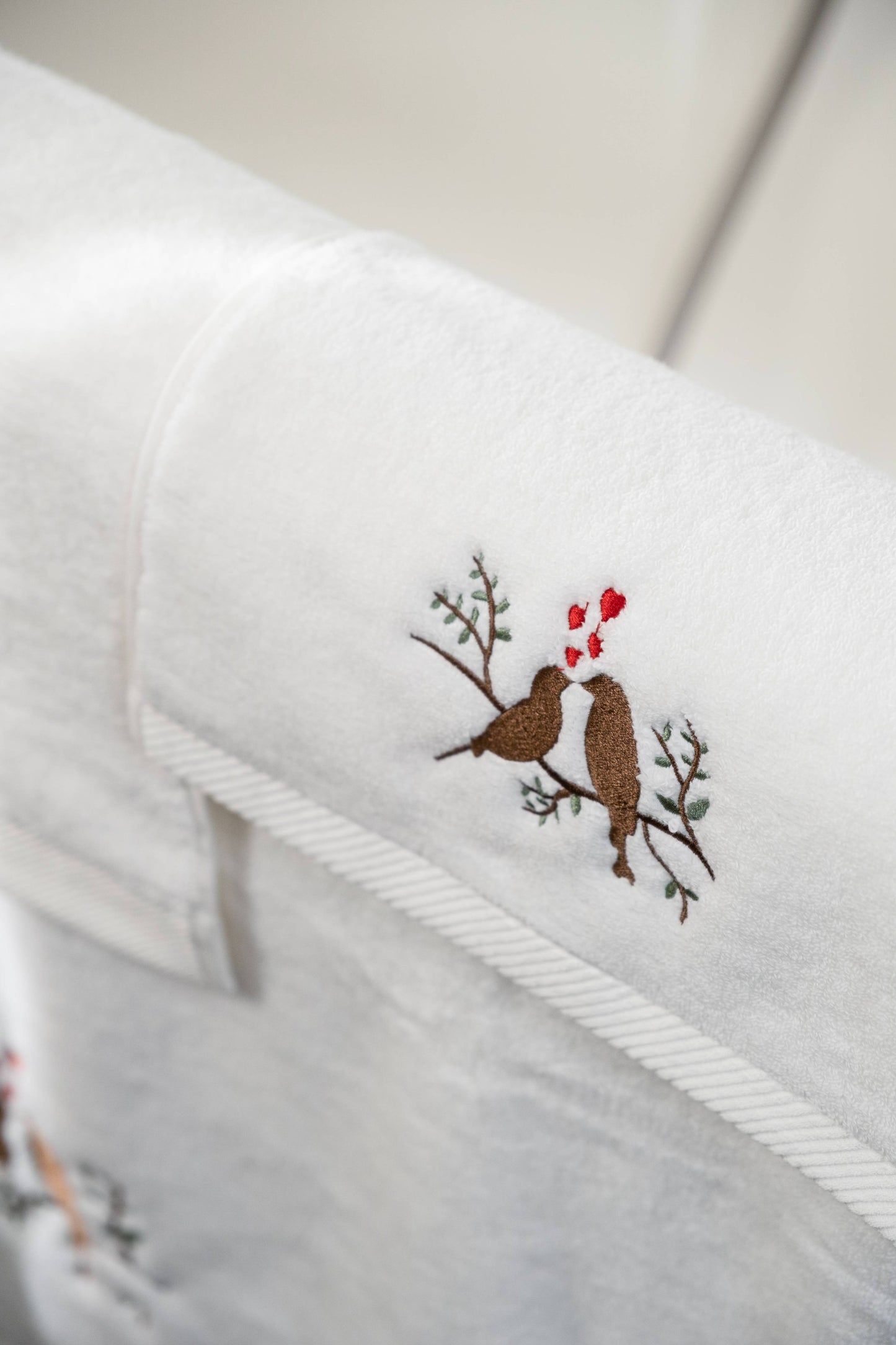 Lovebirds Embroidery Hand Towel