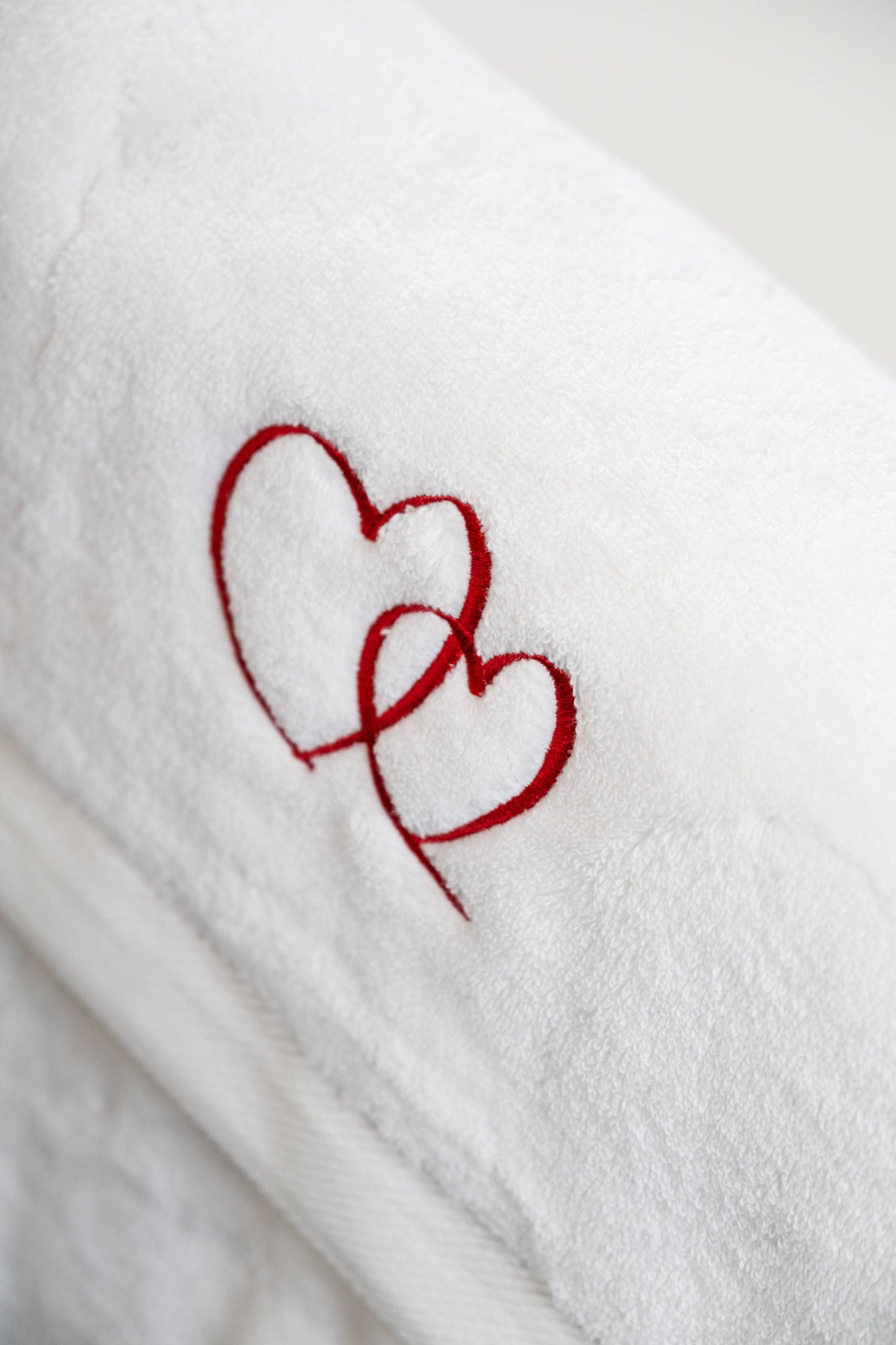 Hearts Embroidery Hand Towel