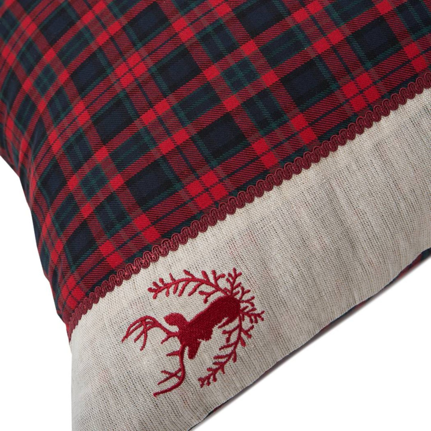 Red Deer Embroidery Pillowcase