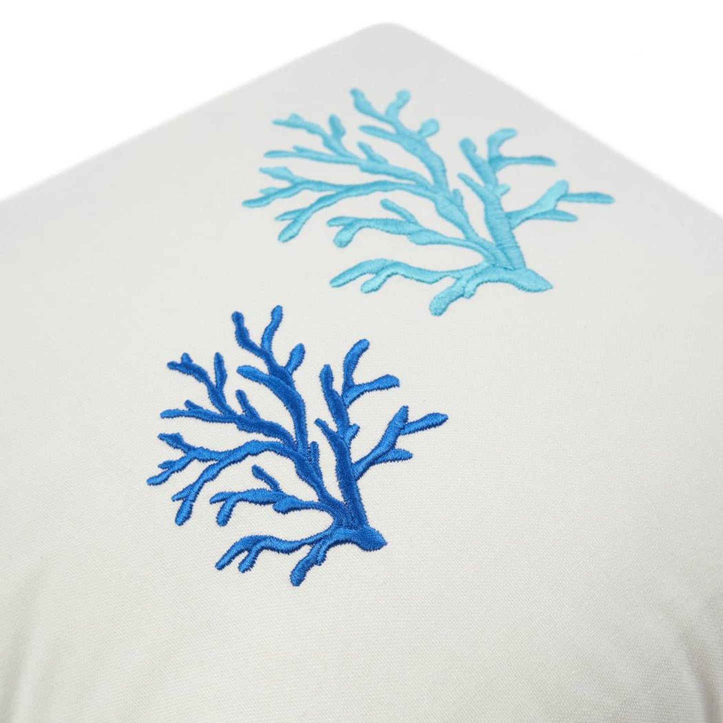 Turquoise Coral Embroidery Pillowcase