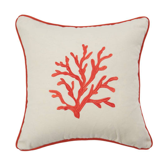 Red Coral Embroidery Pillowcase