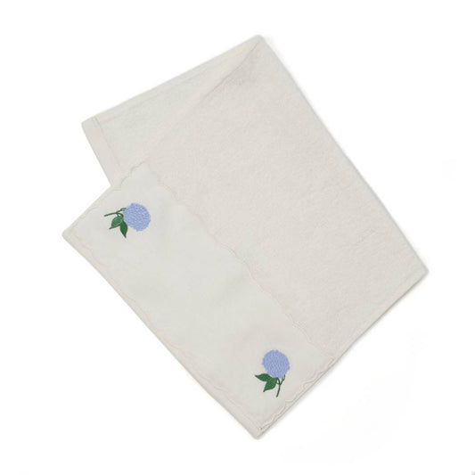 Hydrangea Embroidered Face Towel