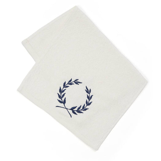 Navy Blue Petals Embroidered Face Towel