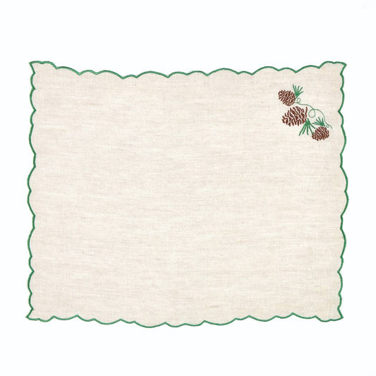 Pine Cone - Set of 4 Linen Placemat