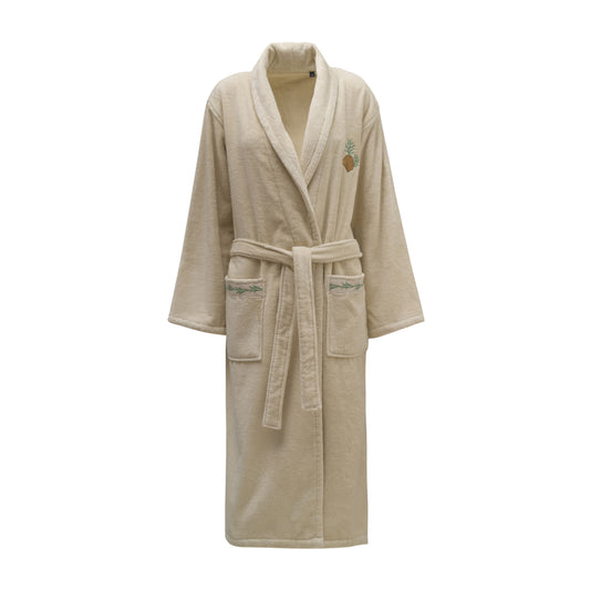 Seashell Embroidery Cotton Bathrobe