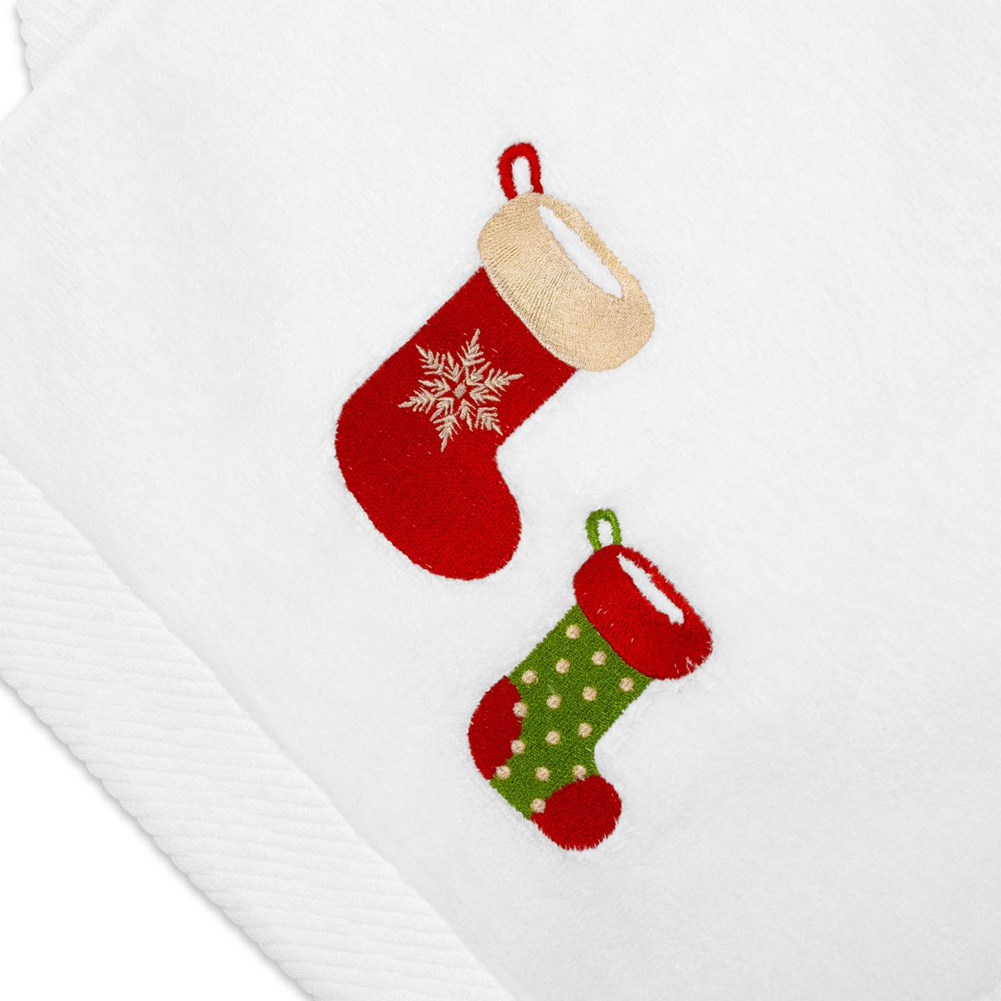 Christmas Stockings Embroidery Hand Towel