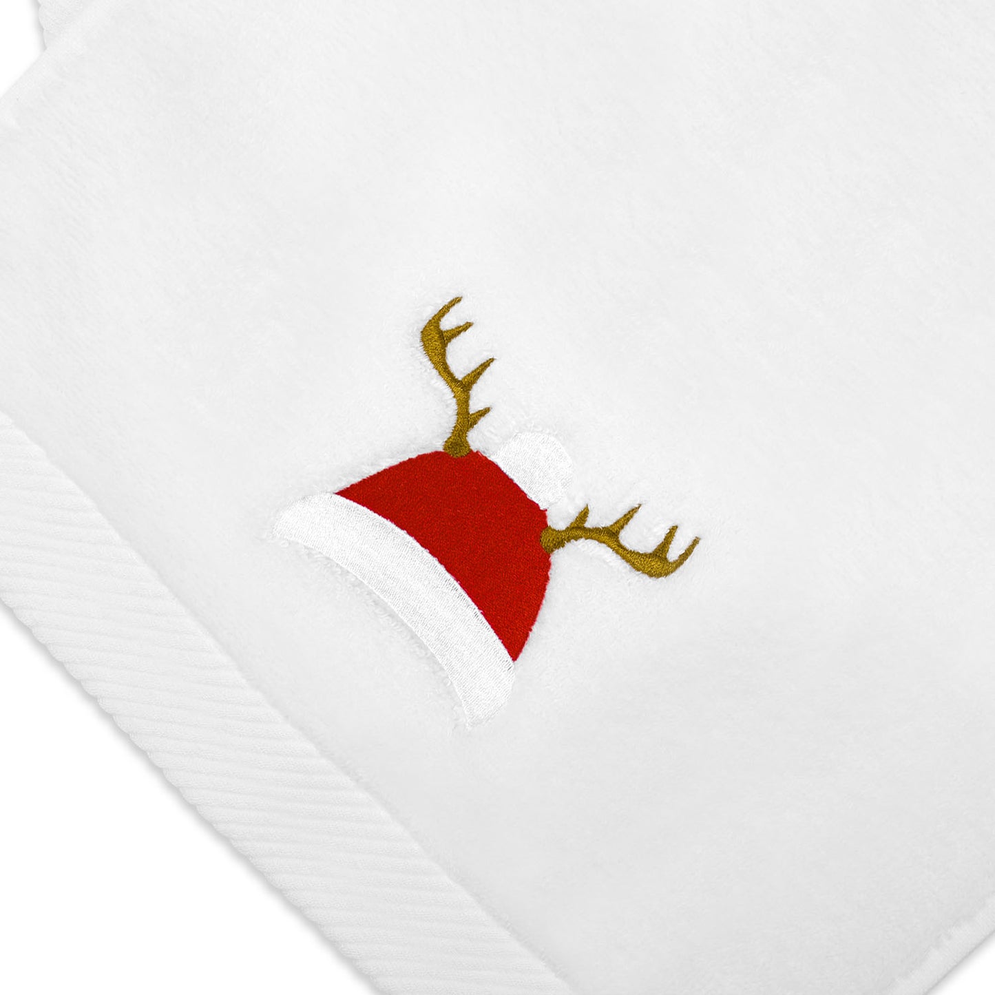 Santa Hat Embroidery Cotton Hand Towel