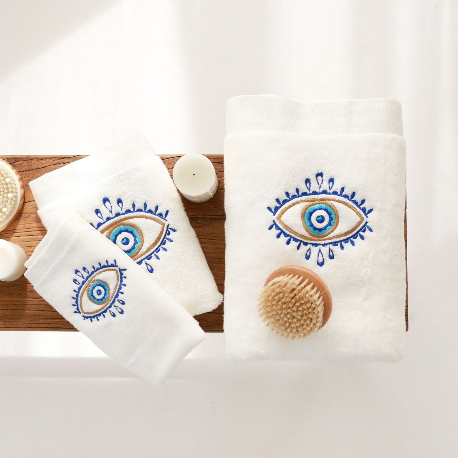 Rare design of evil eye deals protection bath towel