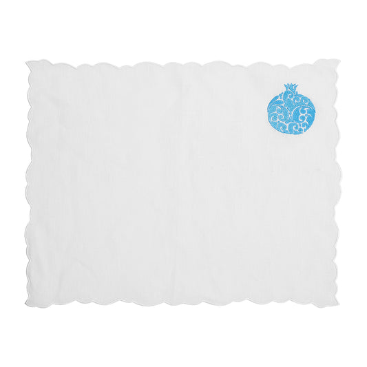 Turquoise Pomegranate Linen Placemat (Set of 2)