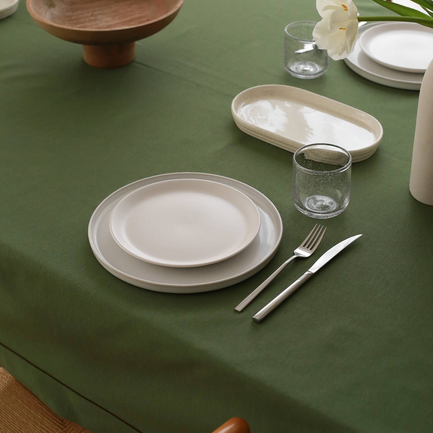 Viridis Cotton Tablecloth