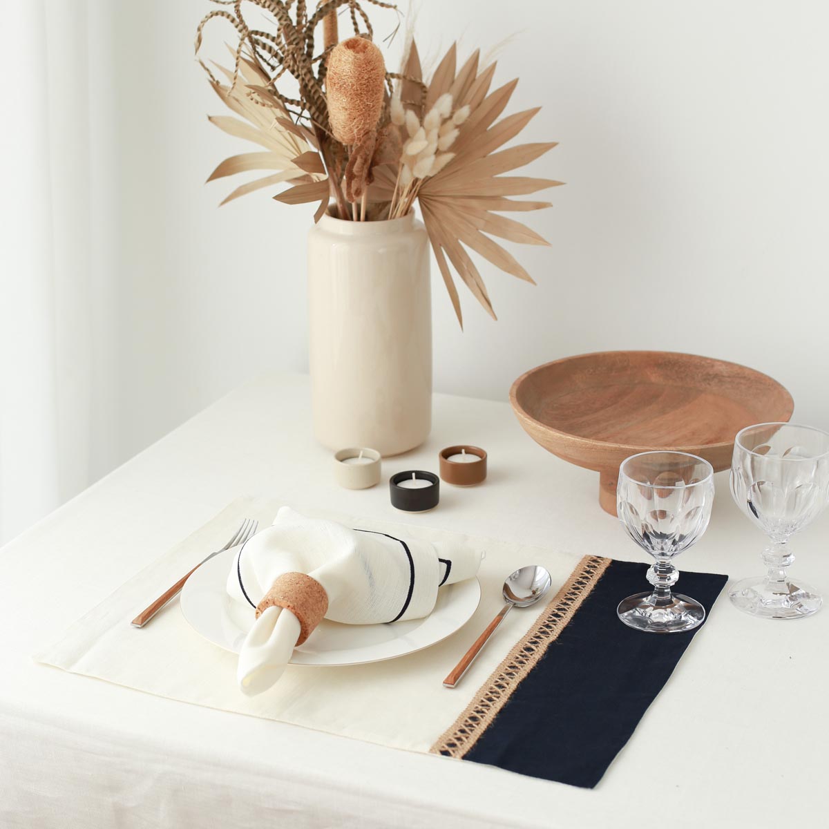 Rush Mat Linen Placemats (Set of 2)