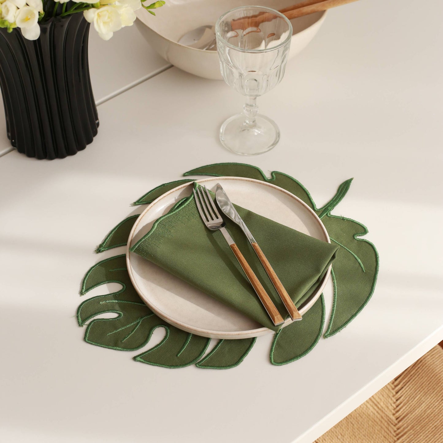 Petal Shaped Cotton Placemats(Set of 2)