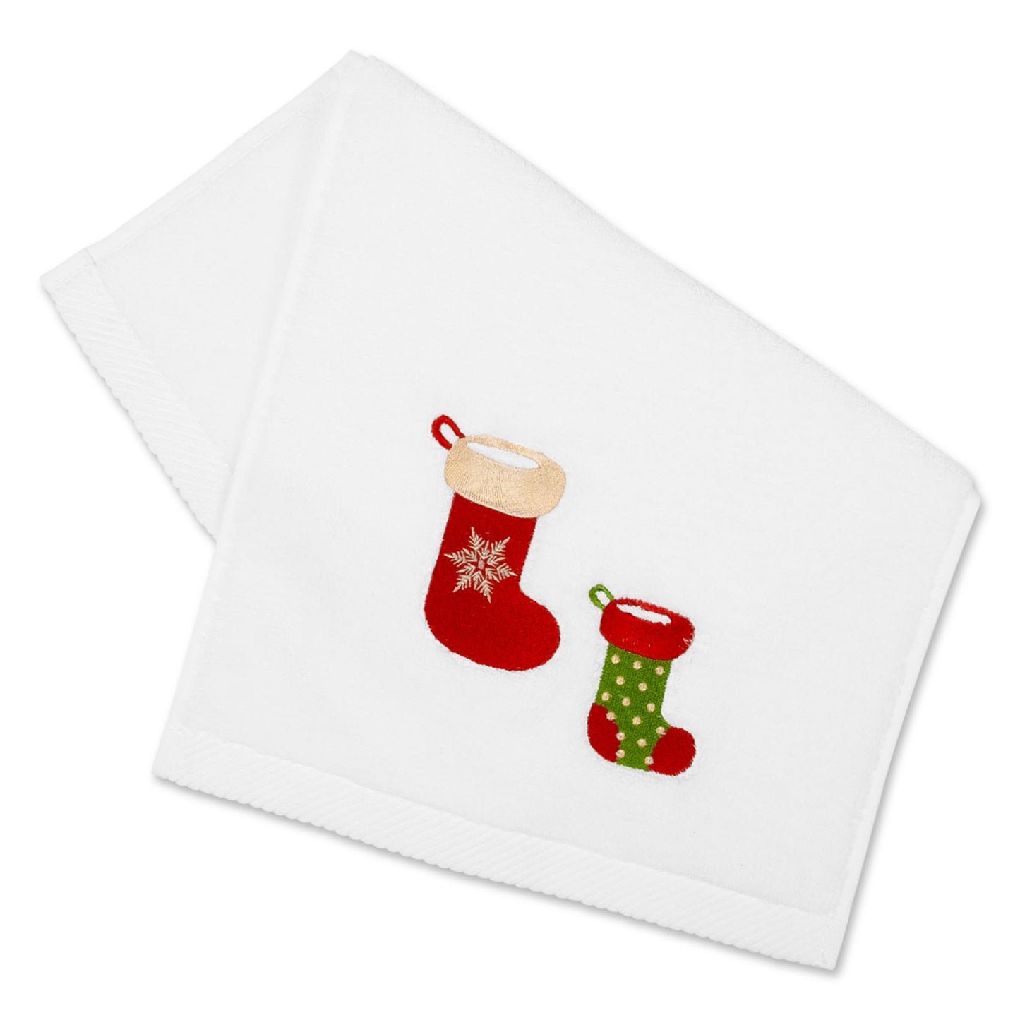 Christmas Stockings Embroidery Face Towel