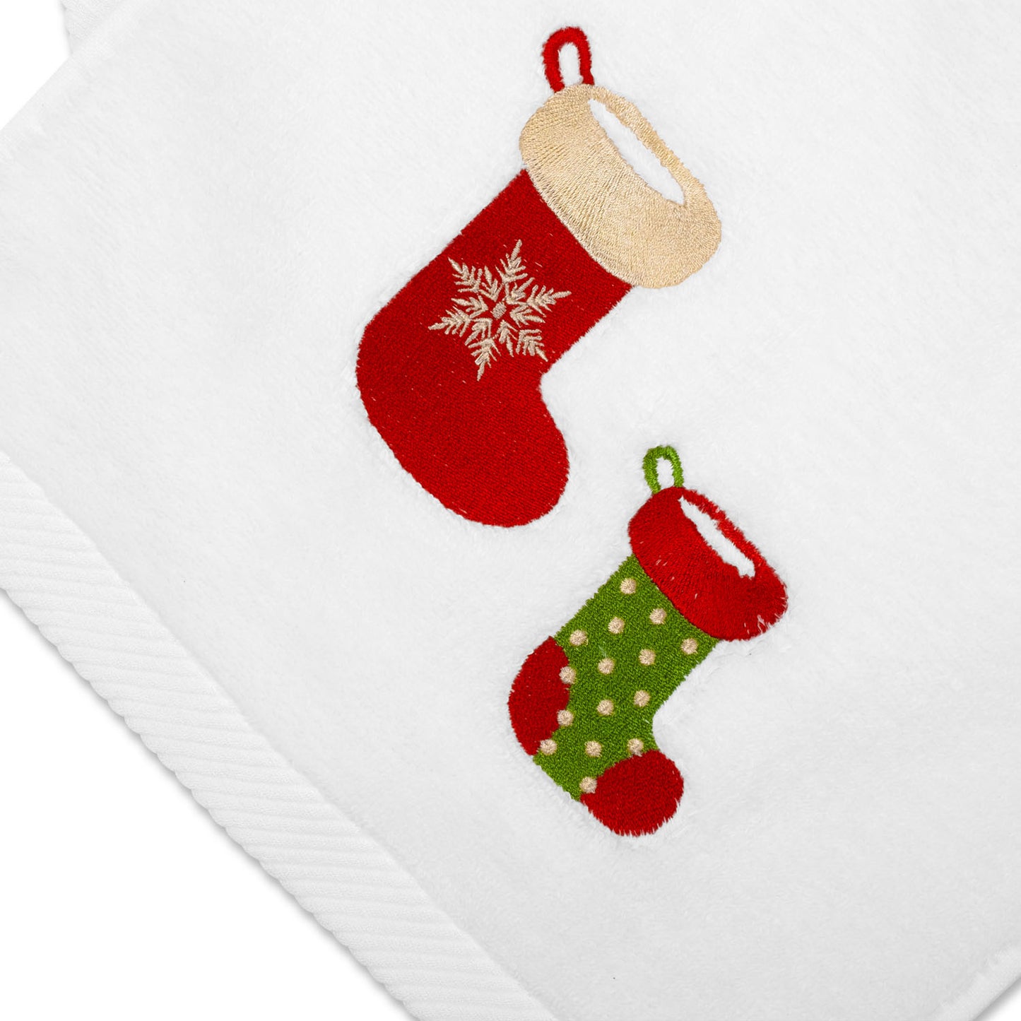 Christmas Stockings Embroidery Face Towel