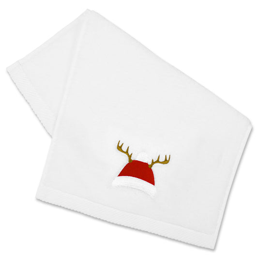 Santa Hat Embroidery Cotton Face Towel