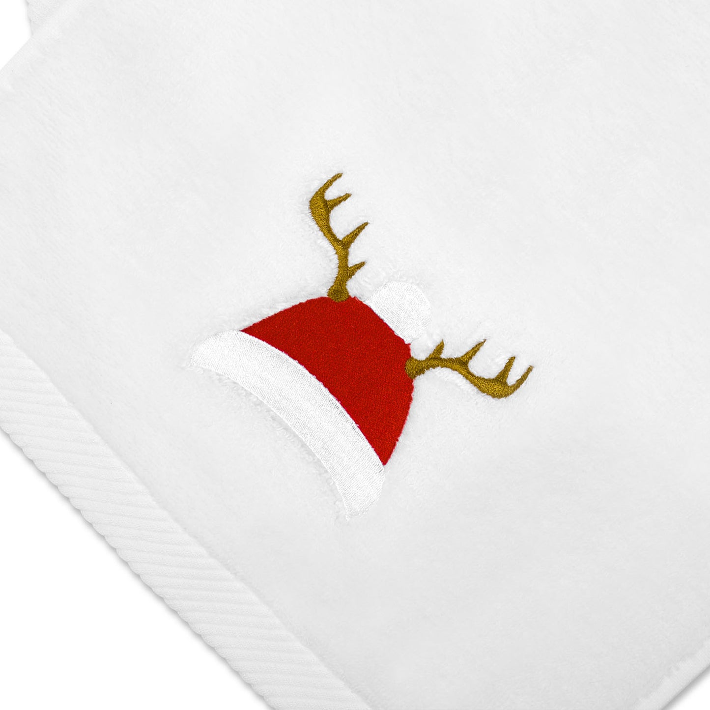 Santa Hat Embroidery Cotton Face Towel