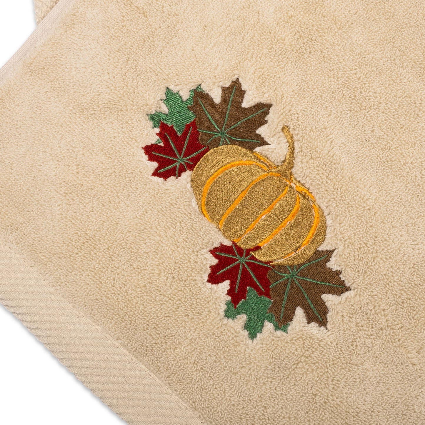 Pumpkin Embroidery Cotton Hand Towel